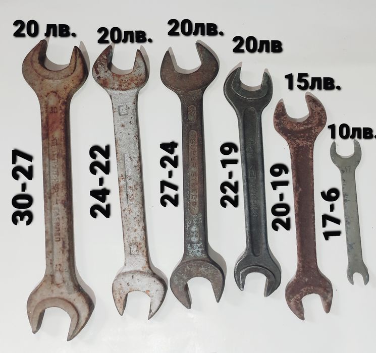 Тачени ключове, тип лула,звезди и комбинирани българско производство