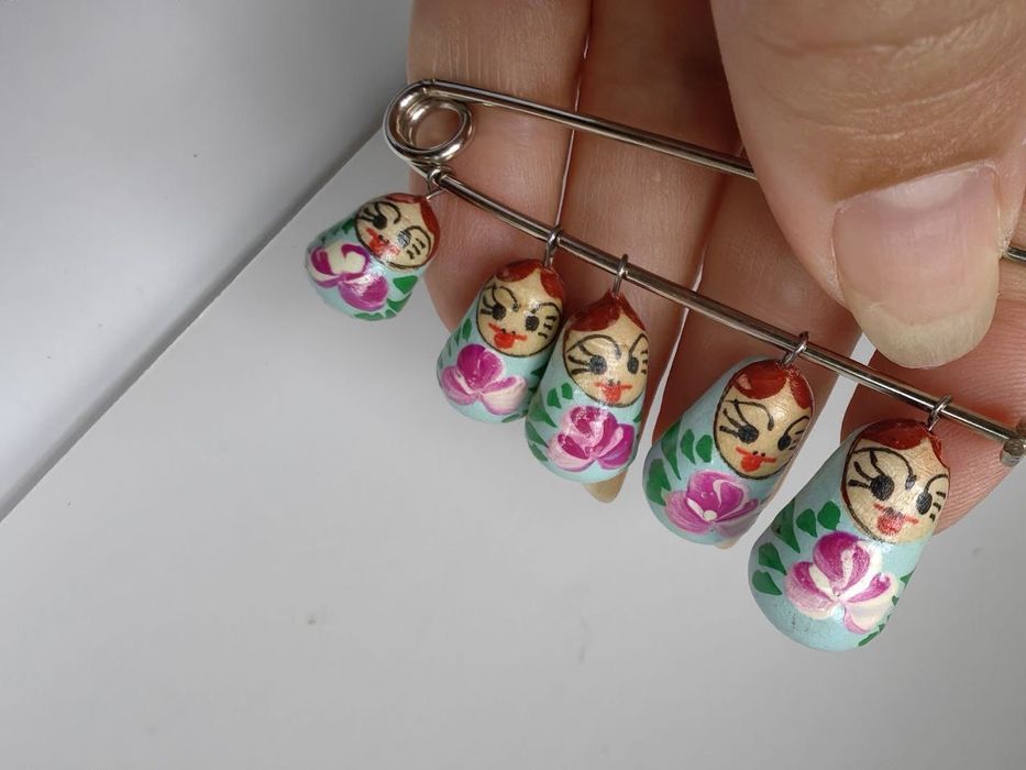Брошь, винтаж, матрёшки, 90е годы, Польша