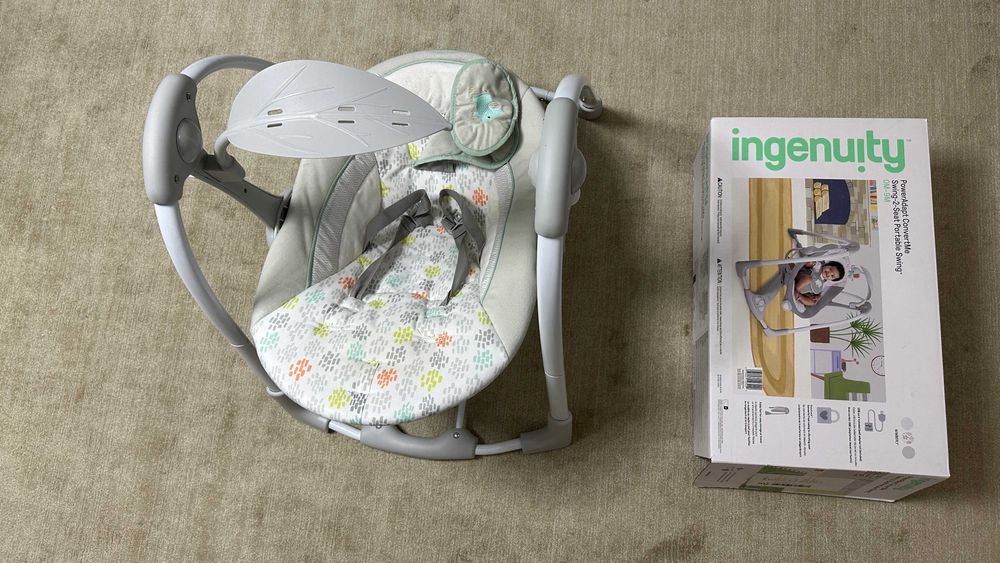 Leagăn și balansoar 2 în 1 Ingenuity PowerAdapt ConvertMe Swing-2-Seat (Garanție 09.2027)