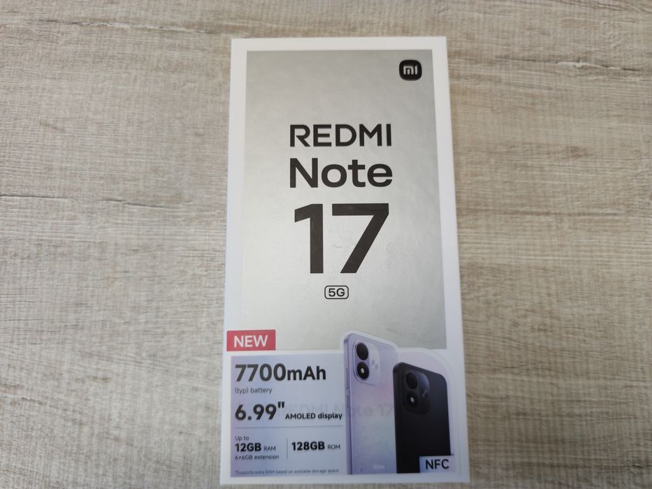 Нов! Xiaomi Redmi Note 17 5G 256GB 6RAM 2г. Гаранция!