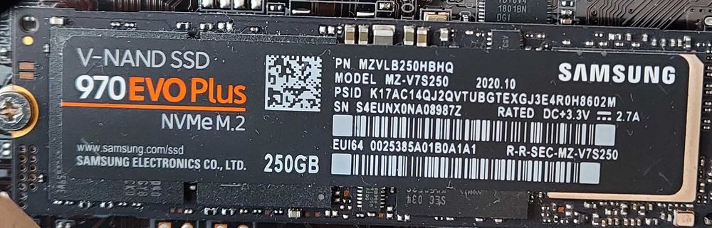 Vand SSD Samsung 970 EVO Plus, 250 GB, NVMe, M.2