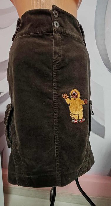 Fustă Calvin Klein Jeans catifea