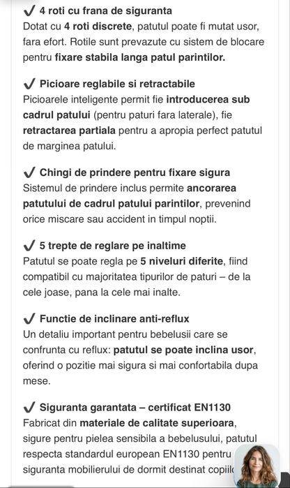 Pătuț Co-Sleeper
