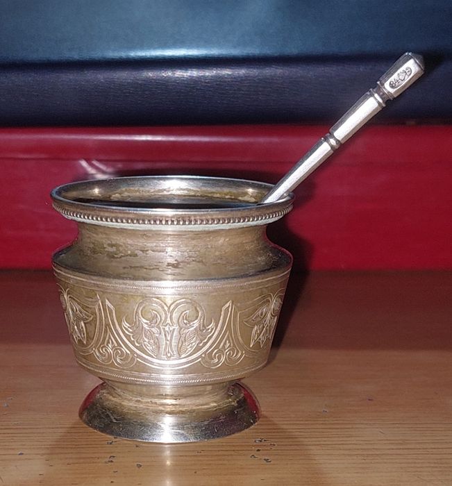 Антикварная Солонка для соли. Серебро 84 пробы. По цене за 1 грамм