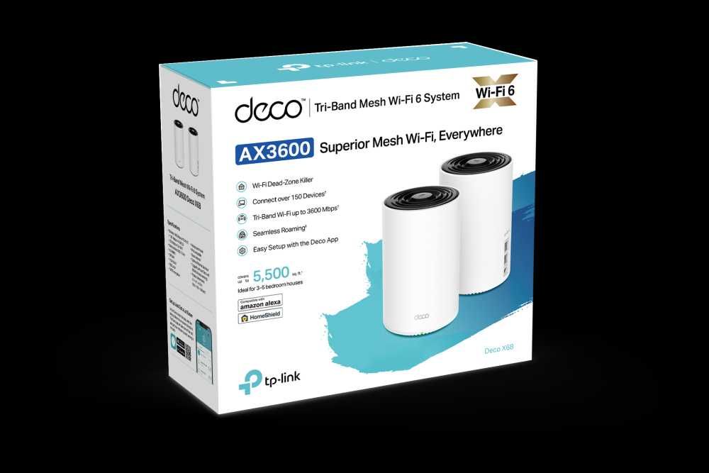 Wi-Fi роутер TP-Link	Deco X68(2-pack) AX3600