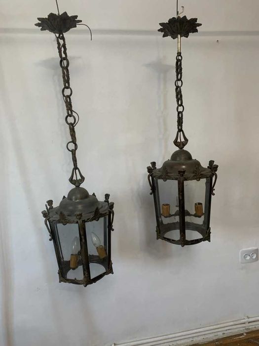 Aplica tava din bronz cu sticla cristal