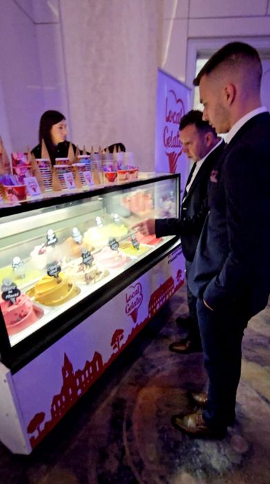 Înghețată la nunta . Ice cream bar , gelato bar , Înghețată artizanala