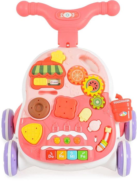 Играчка за прохождане - Проходилка 2 в 1 Moni Toys - Basket, Pink