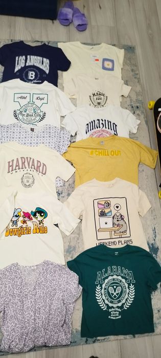 Lot tricouri fetițe 9-10 ani plus rochie