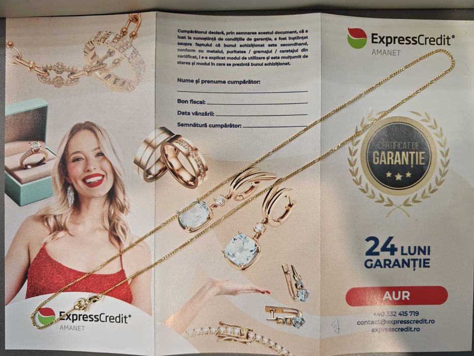 (Ag44 B6666) Lant aur 14k 1.91g