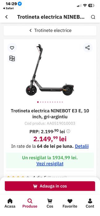 Trotineta electrica Segway E3 E (nu xiaomi,kukirin)