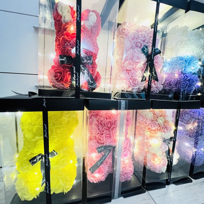 НОВО ТОП МЕЧЕТА С РОЗИ 25см. КУТИЯ и LED осветление / Св. Валентин