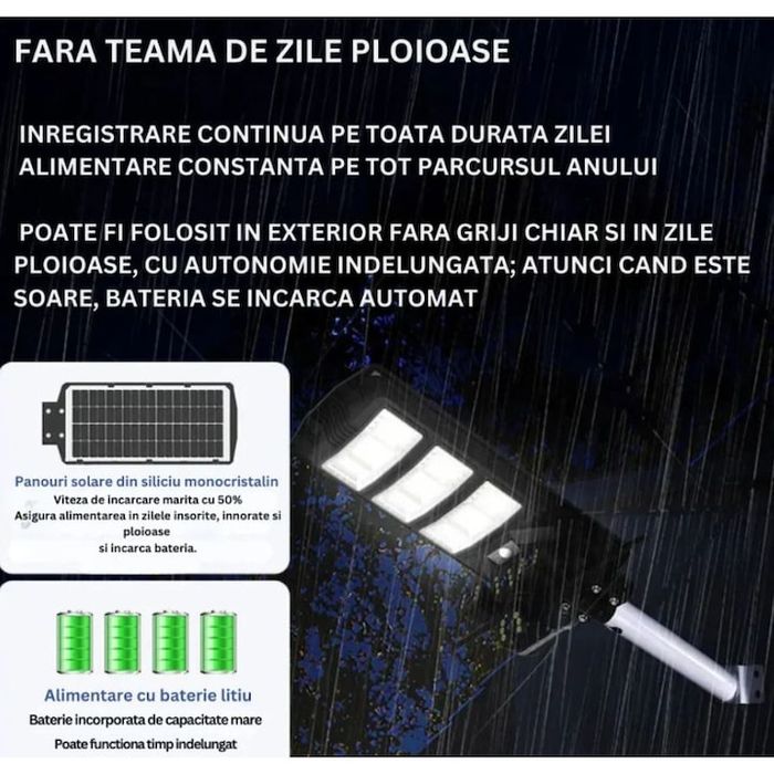 Lampa Solara cu Camera de Supraveghere XL SIM 4G, Aplicatie Mobila