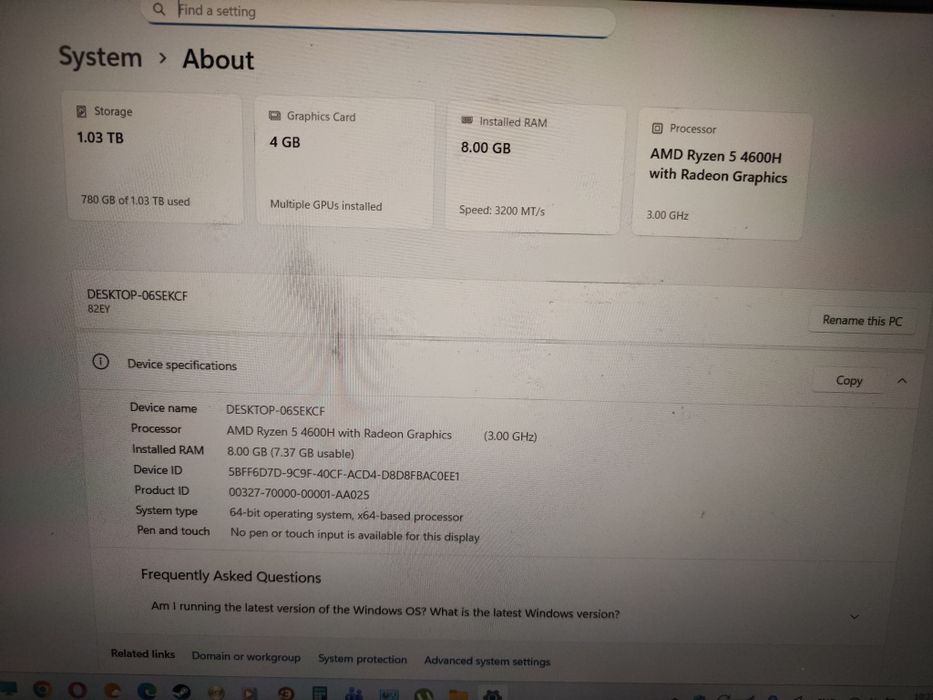 Vând laptop Lenovo ideapad Gaming 3