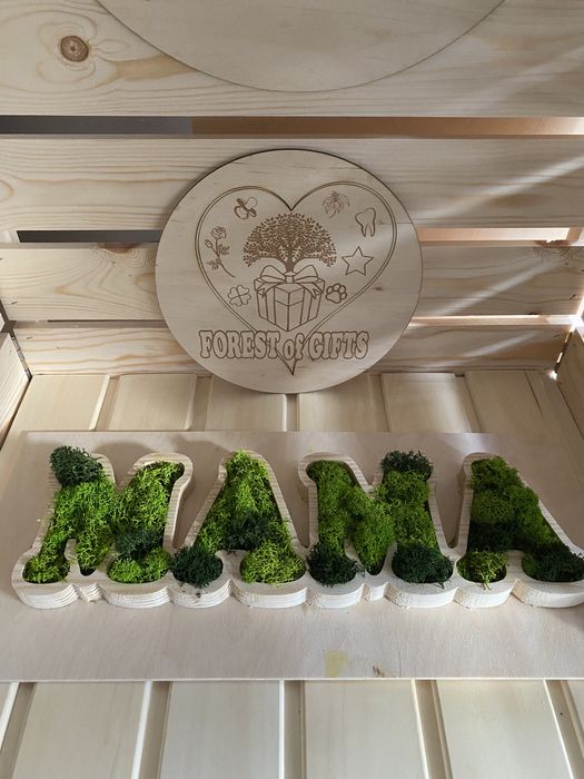 Декорирани дървени плакети,имена, букви, цифри за подаръци