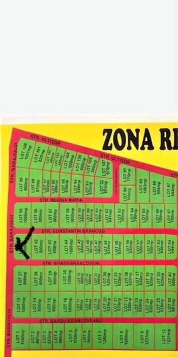 Teren intravilan de vazare de inchiriat strada Barajului 1000 m2 de