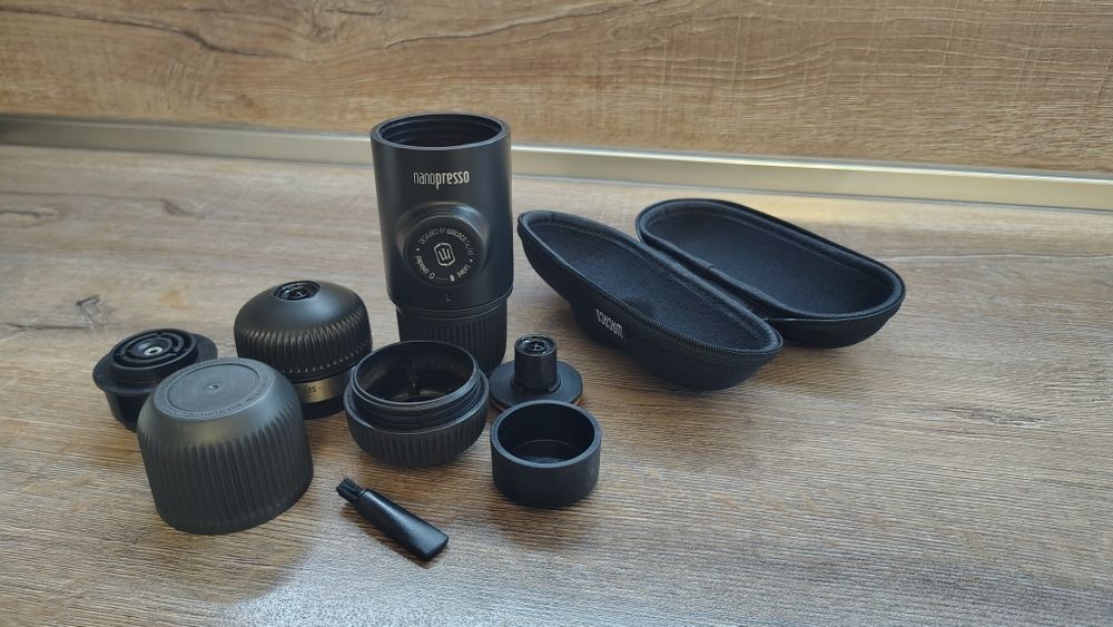 Преносима кафемашина Wacaco - Nanopresso Classic + калъф, черна