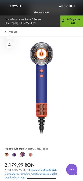 Uscator de par Dyson Supersonic Nural,ca nou-pret jumatate din valoare