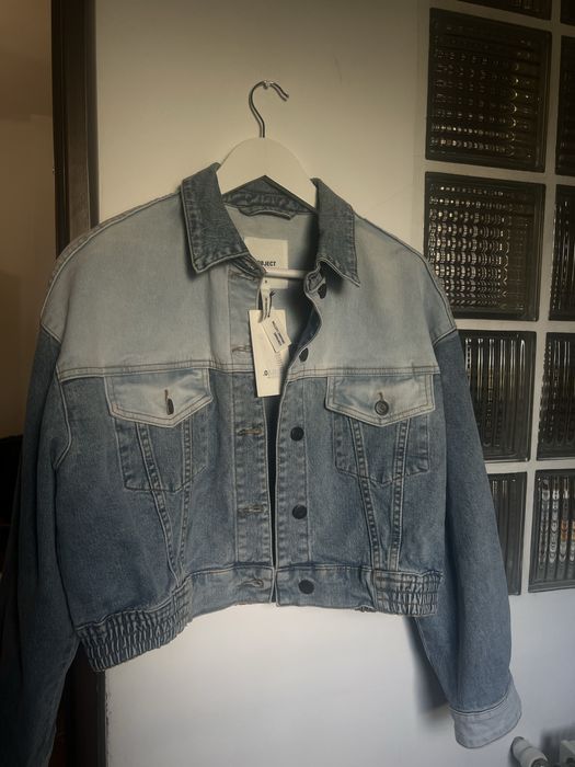 Geaca de blugi crop OBJECT denim mărimea S premium 80’s model