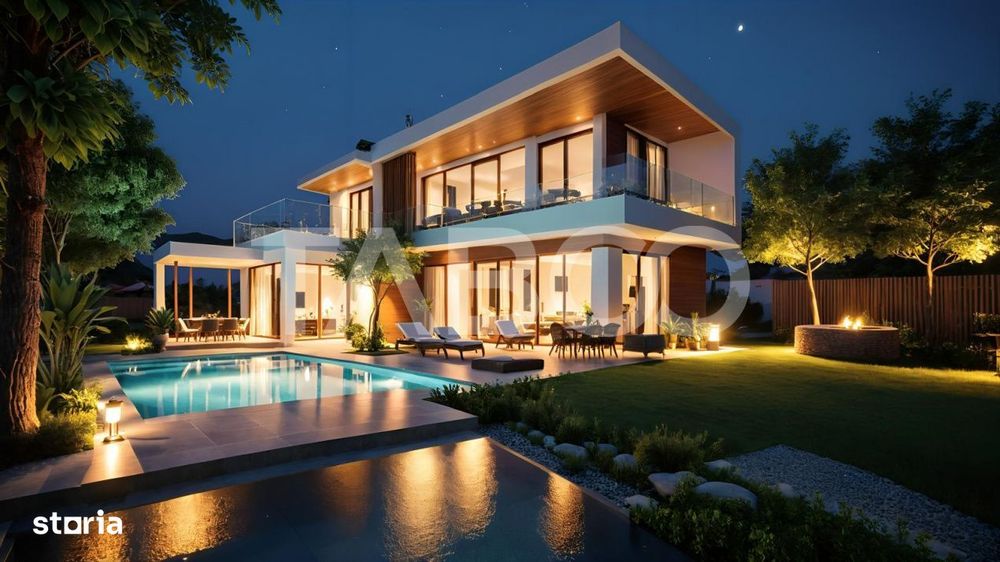 Vila moderna premium de vanzare 5 camere curte si piscina Sannicoara