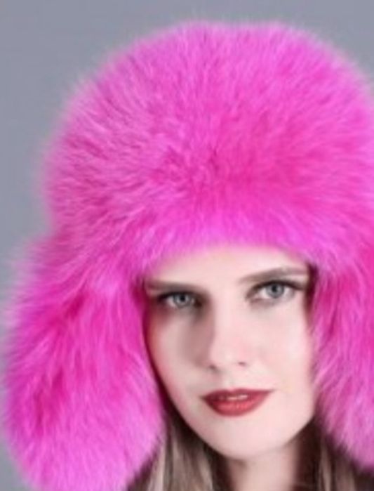 Дамска/тинейджърска  топла шапка и Парка -естествен косъм лисица