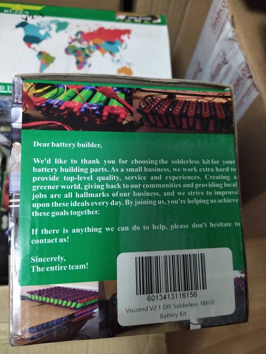 Kit de asamblare baterii Li-Ion 18650 fara lipire sau sudare - Vruzend