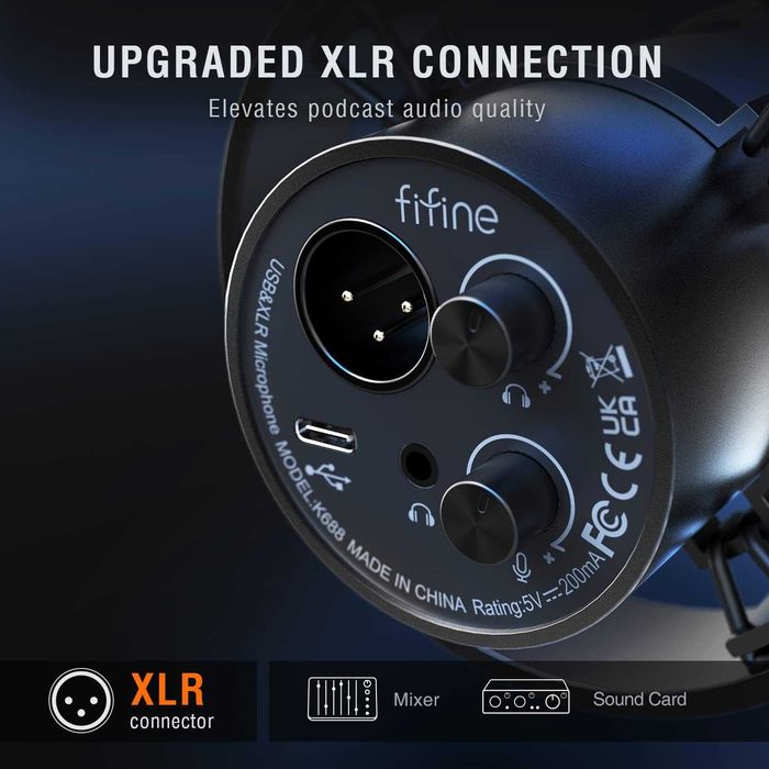 Microfon dinamic de studio FIFINE K688 XLR/USB
