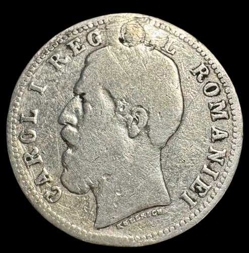 50 bani 1885 - Carol 1 - Rara in orice conditie