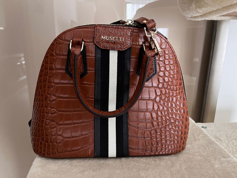 Musette - geanta piele maro