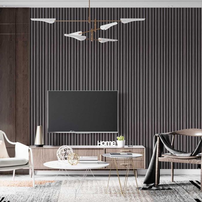 Декоративен PVC Панел – цвят сив – 16 х 2.4 х 260 см