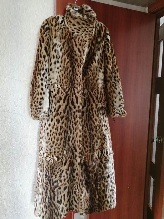 Шуба леопардовая