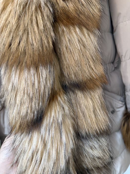 Geacă damă mărimea M cu blană naturală de vulpe
