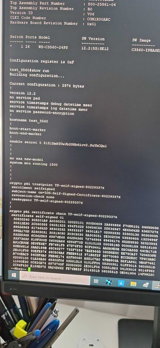 Switch ieftin Cisco de layer 3 pentru invatare CCNA model C3560-24PS