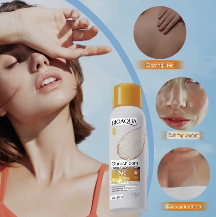 SPF 50+ PA+++ Quyoshdan himoya qiluvchi krem-sprey 150 ml yuz va tana