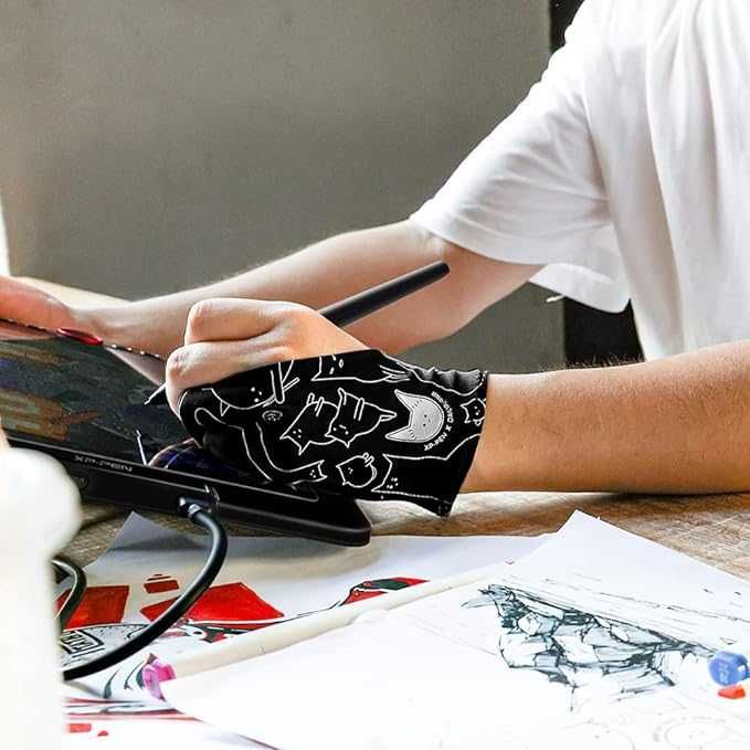 Новинка! Xp-pen Перчатка для графических планшетов с принтом cute cat