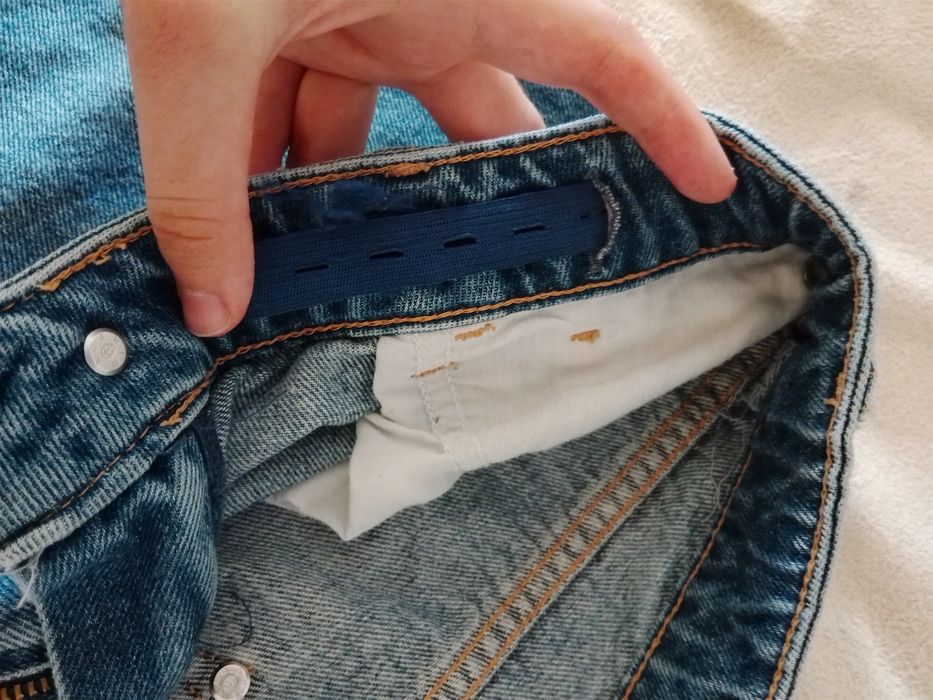Прави къси дънки Loose Denim Jorts - размер (158 см)