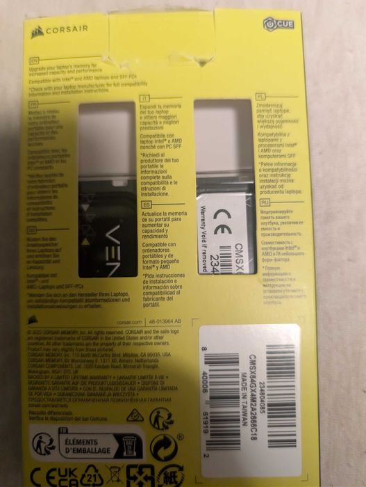 RAM laptop 64gb dual Chanel ddr4 2666mhz  cl16 xmp 2.0