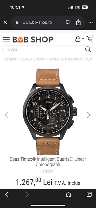 Ceas Timex® Intelligent Quartz® Linear Chronograph