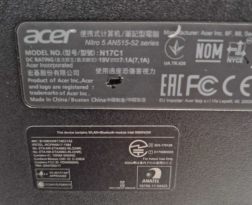 Asii Amanetului - Laptop Acer Nitro 5 AN515-52, Model N17C1,  i5-8300H, Ram 16GB DDR4, 256GB SSD, NVIDIA GeForce GTX 1050 (4GB GDDR5),  15.6 inch IPS