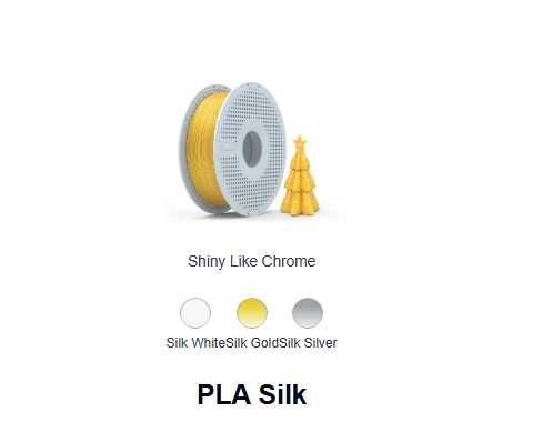 Филамент PLA Silk Next Shapes, gold и white, 1кг/1.75мм