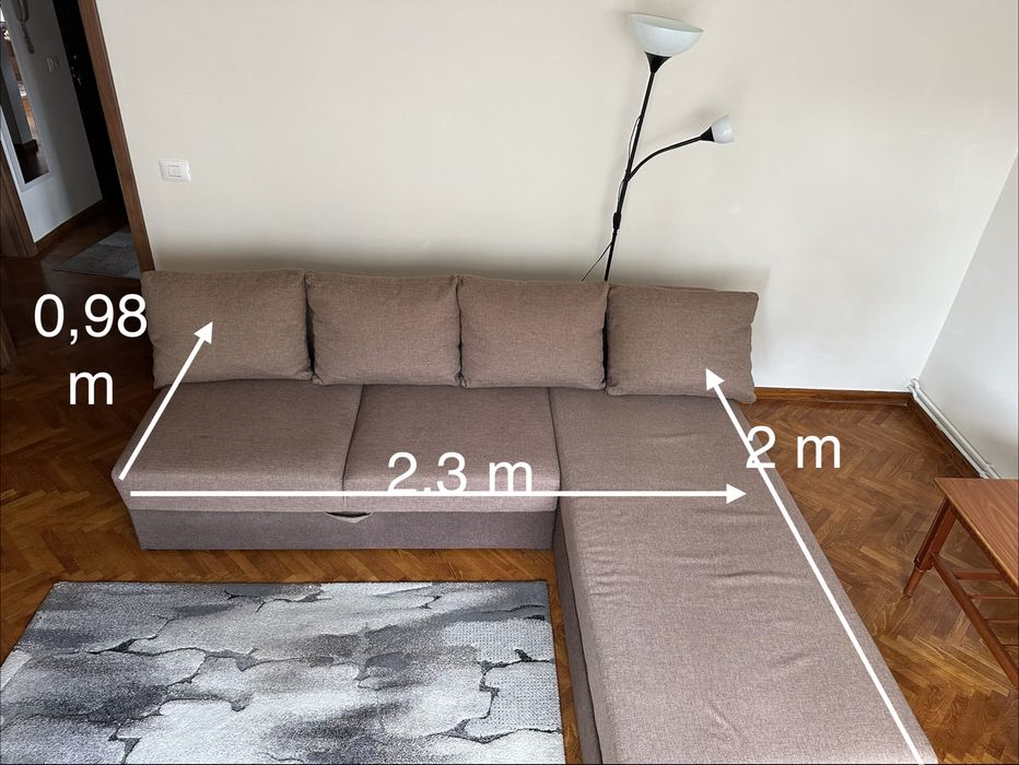 Canapea colțar extensibilă – stare bună