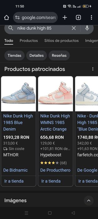 Nike dunk high 85' denim