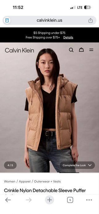 зимняя куртка calvin klein