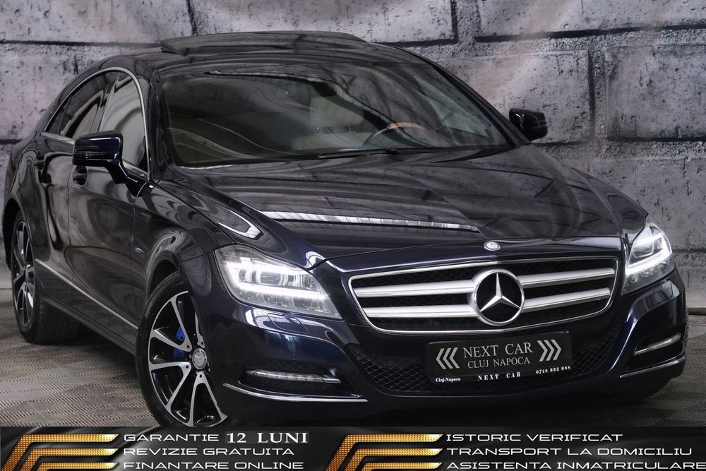 Mercedes-Benz CLS GARANTIE 12 LUNI*RATE*204Cp*Automata*Piele alba*Trapa*Ventilatie*LED