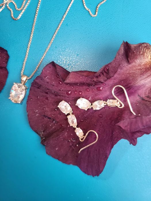 Серьги с кулончиком серебро 925