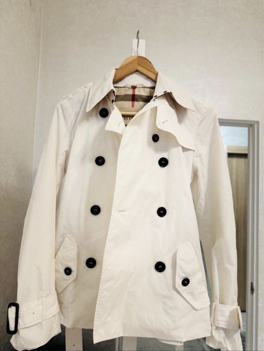 Burberry white coat | Burberry белый плащ