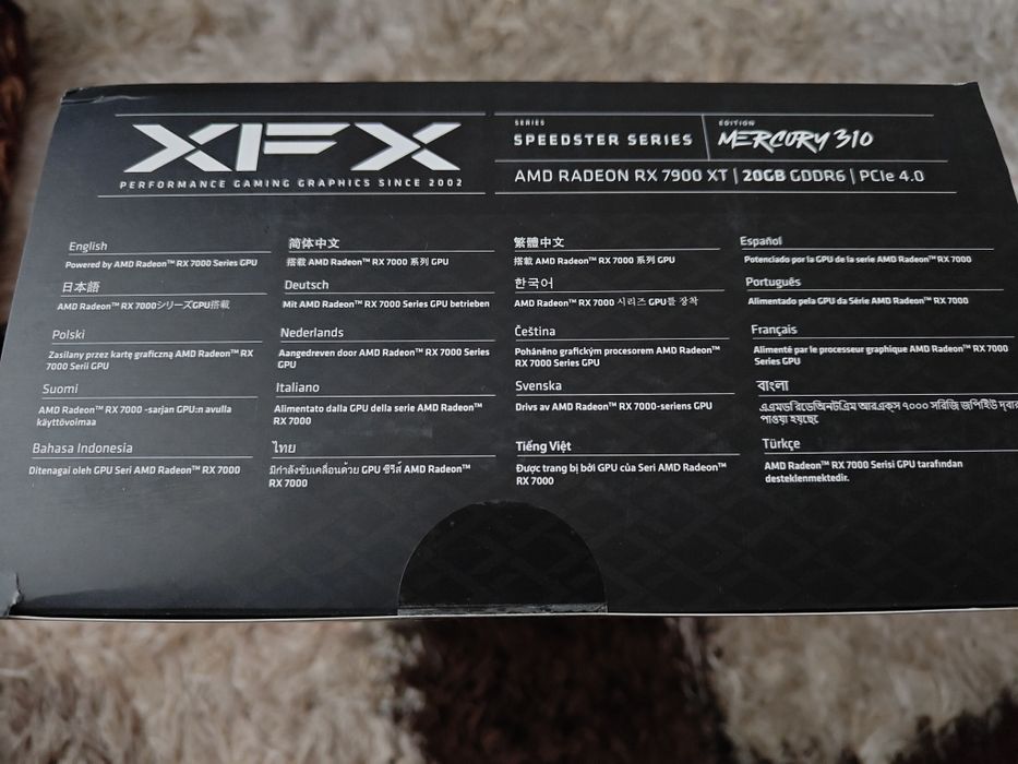 XFX SPEEDSTER MERC310 Radeon RX 7900 XT 20GB 320 Bit GDDR6