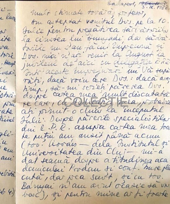 Scrisori originale Trócsányi Zsolt - Andrei Oțetea