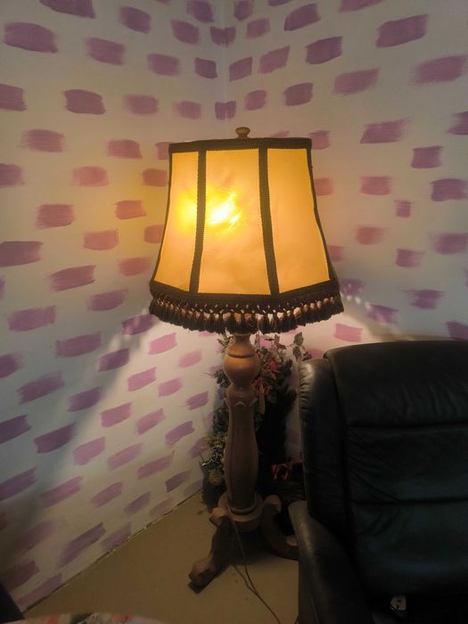 Масивна дървена лампа 170/180 см