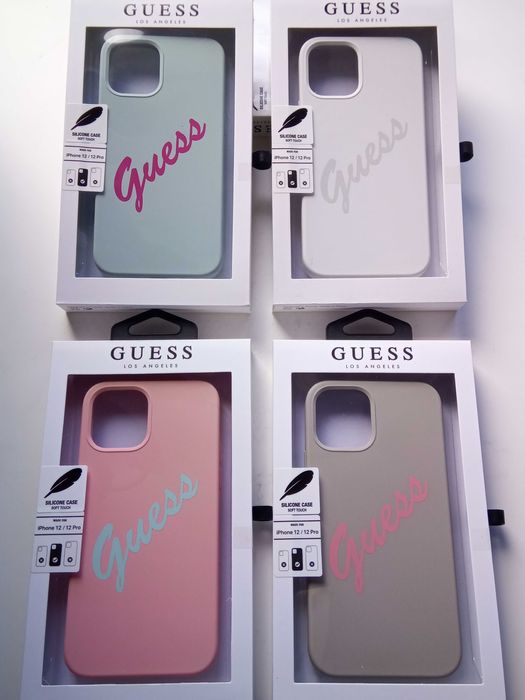Гръб Guess Silicone Vintage за iPhone 12, iPhone 12 Pro